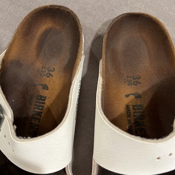 Birkenstock white leather sandals, size 36 - Picture 3 of 6